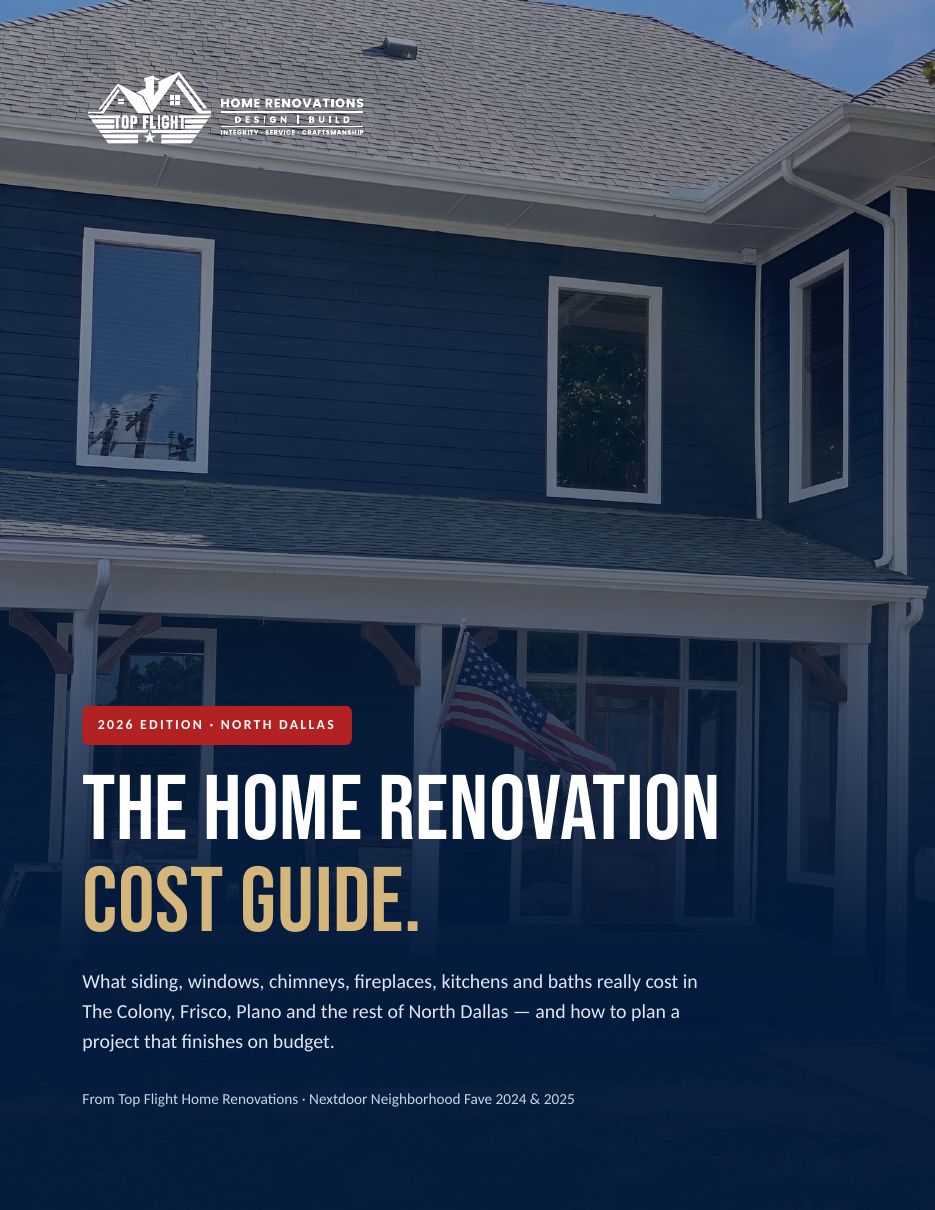 Cover of the Top Flight North Dallas Home Renovation Cost Guide, 2026 edition
