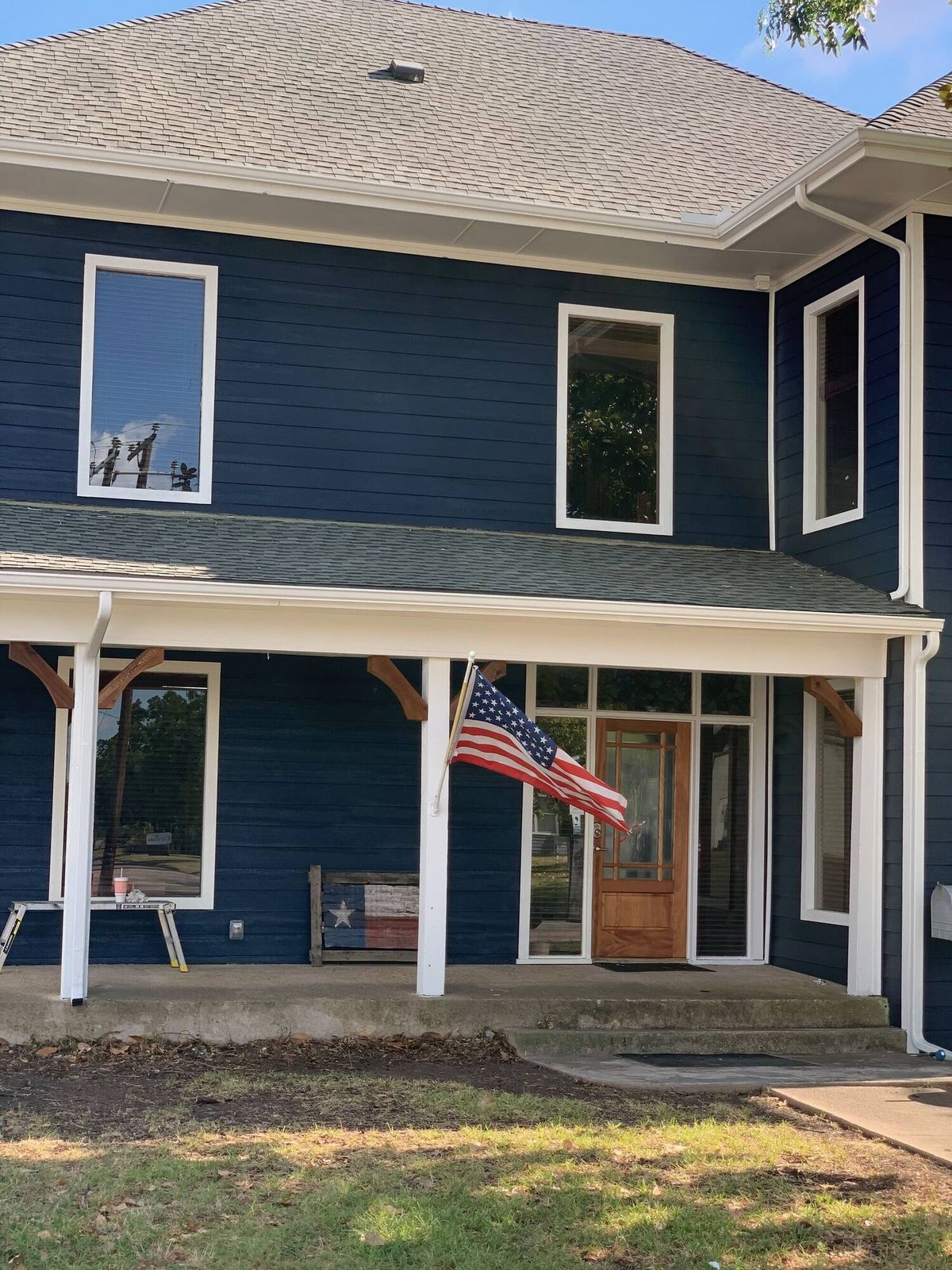 Full exterior transformation on a two-story home